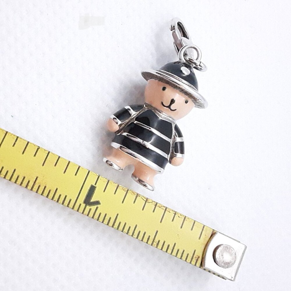 NEW sterling silver and enamel bear charm - Picture 8 of 10